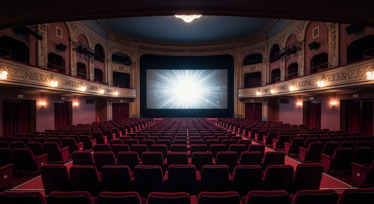 Cinematic theater backdrop